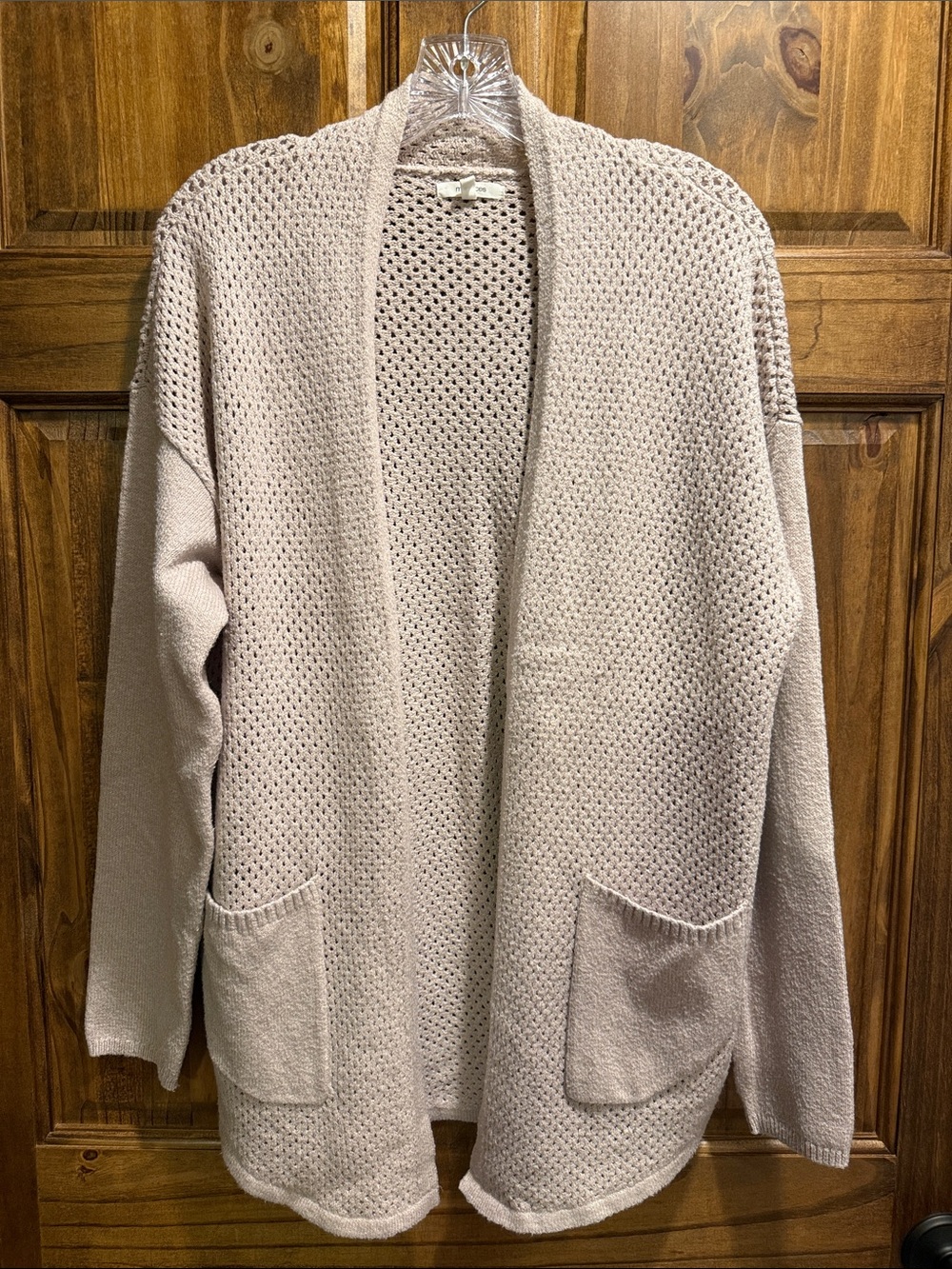Maurices Blush Open-Front Knit Cardigan
